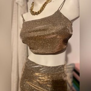Two piece sparkling outfit